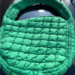 Green Quilted Handbag